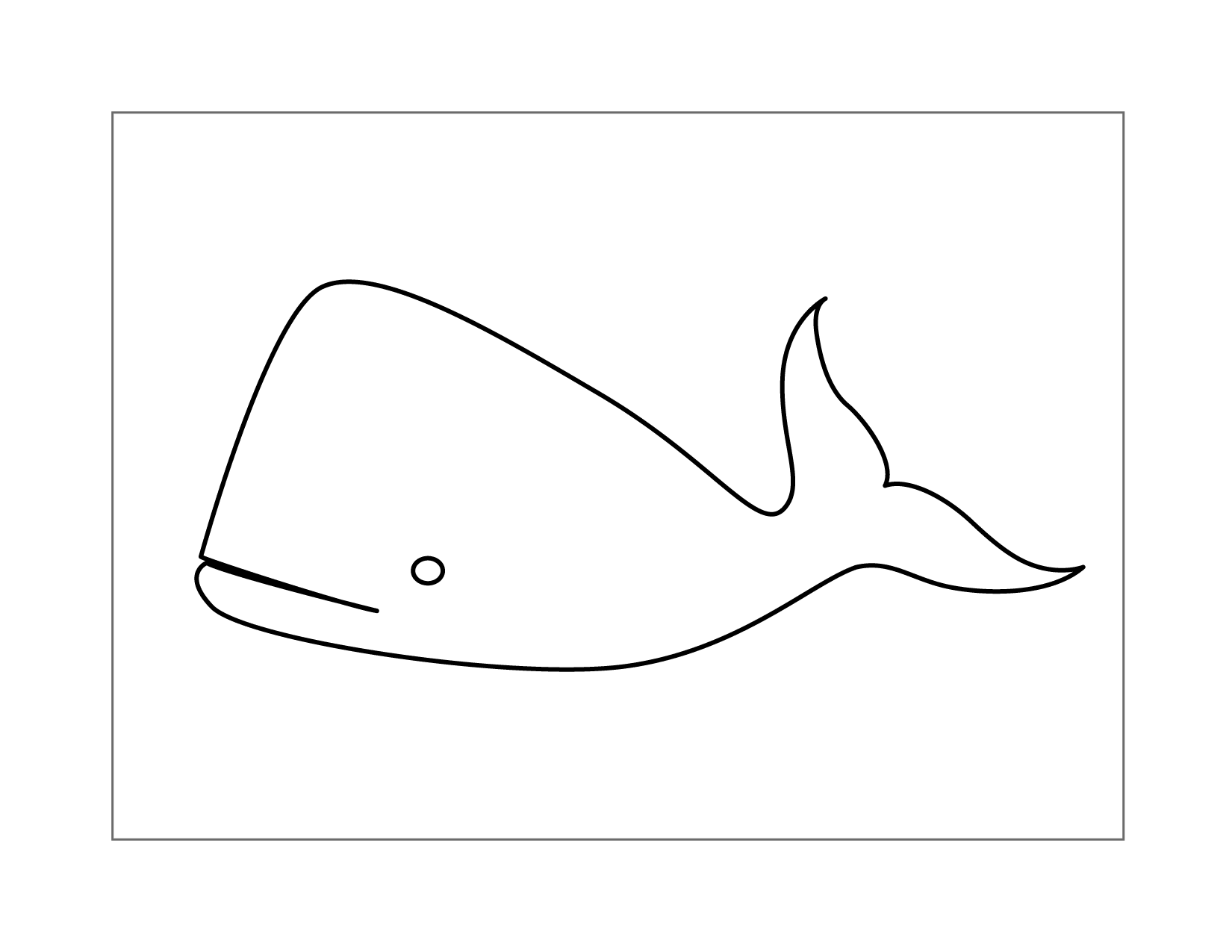 Easy Whale Coloring Page