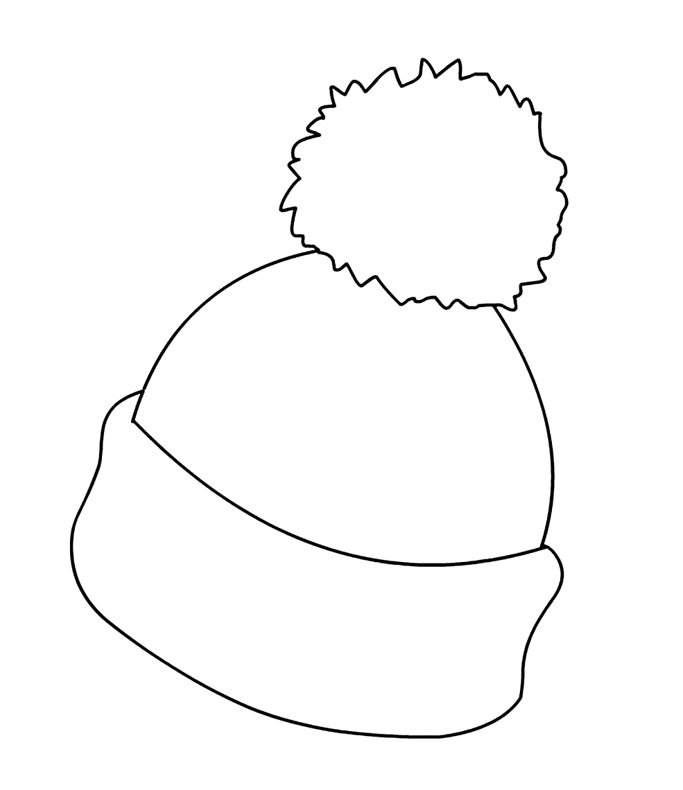 Easy Winter Hat Coloring Pages