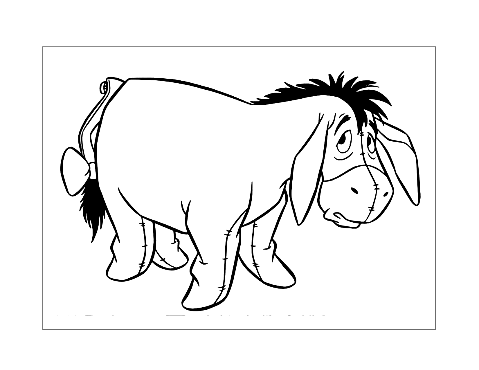 Eeyore Donkey Coloring Page