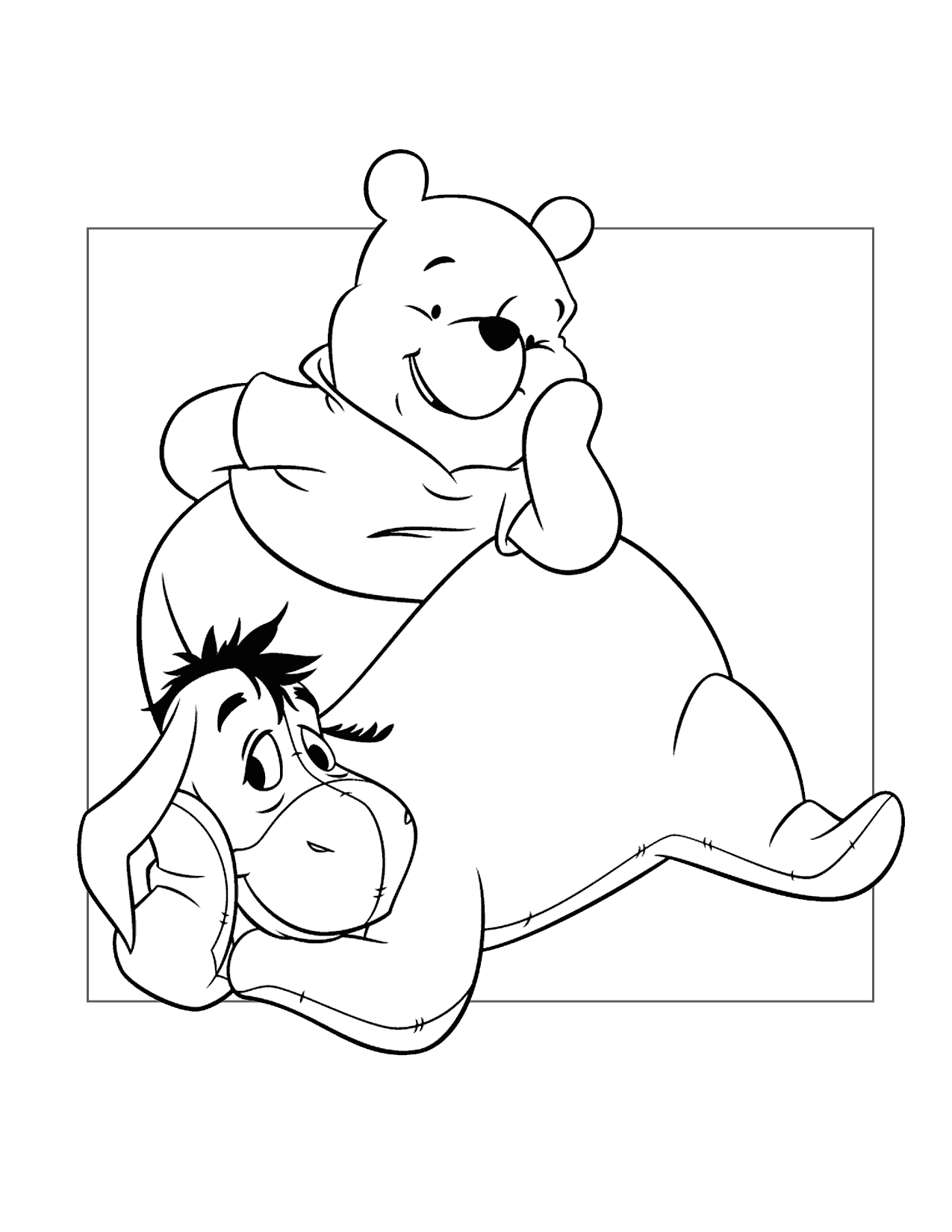 Eeyore And Pooh Coloring Page