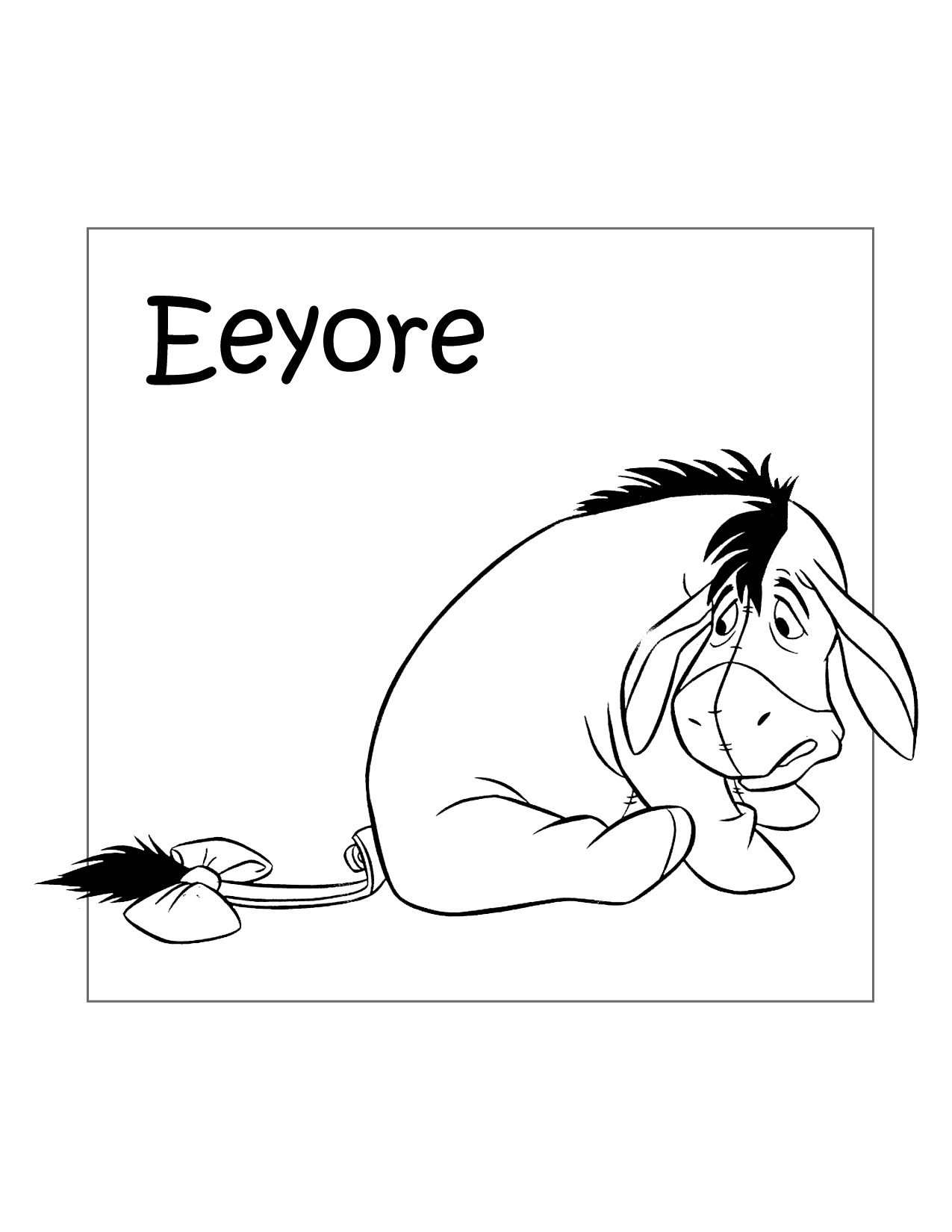 Eeyores Tail Coloring Page