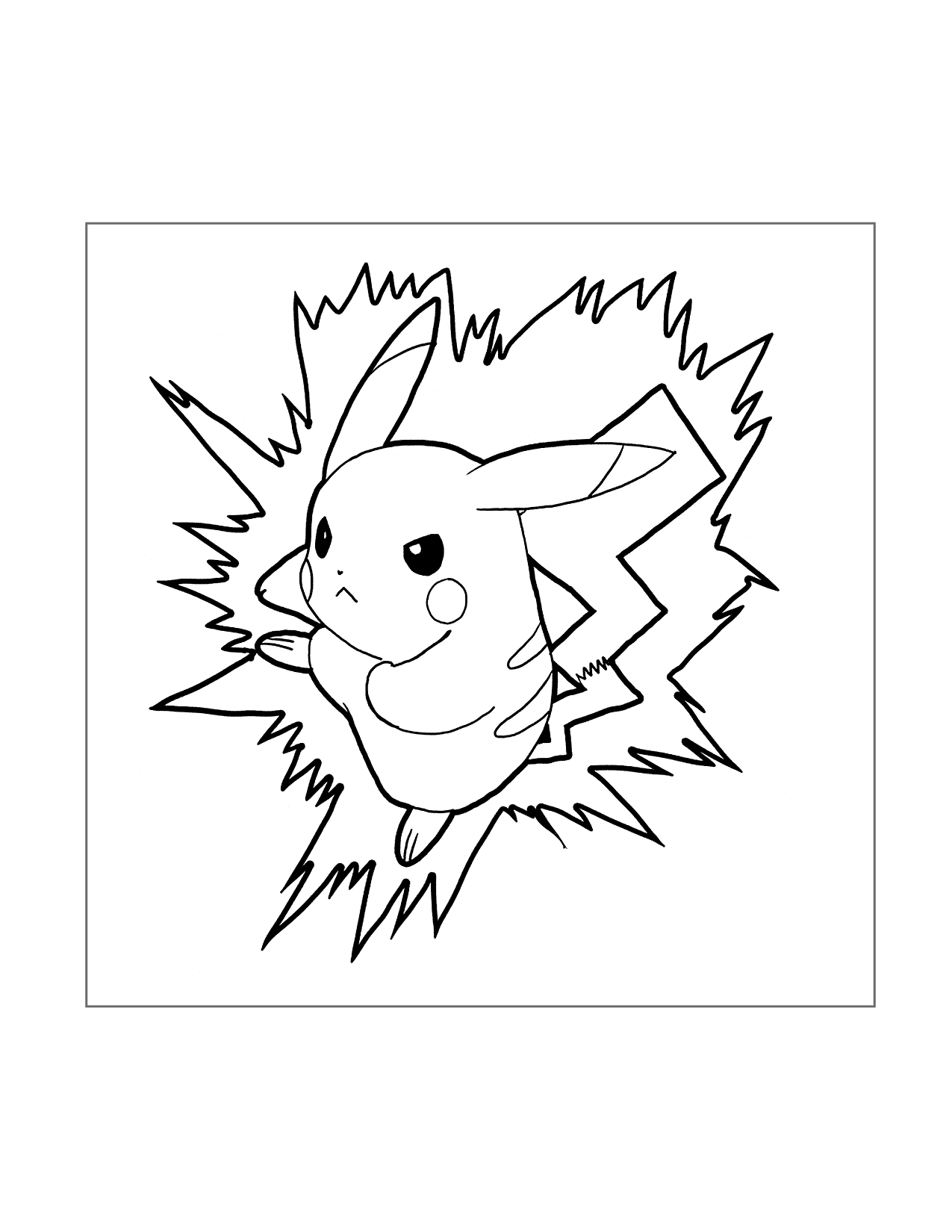Electric Pikachu Coloring Page