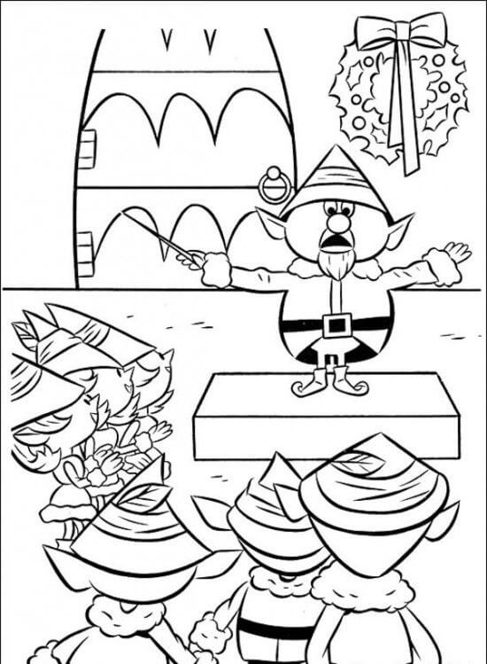 Elf Foreman Rudolph Coloring Pages