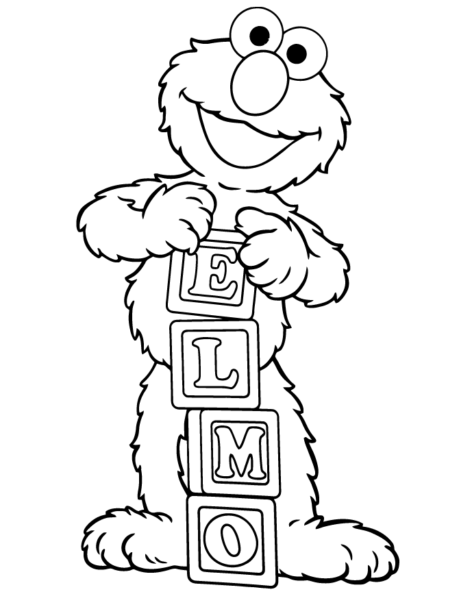 Elmo Sesame Street Coloring Pages