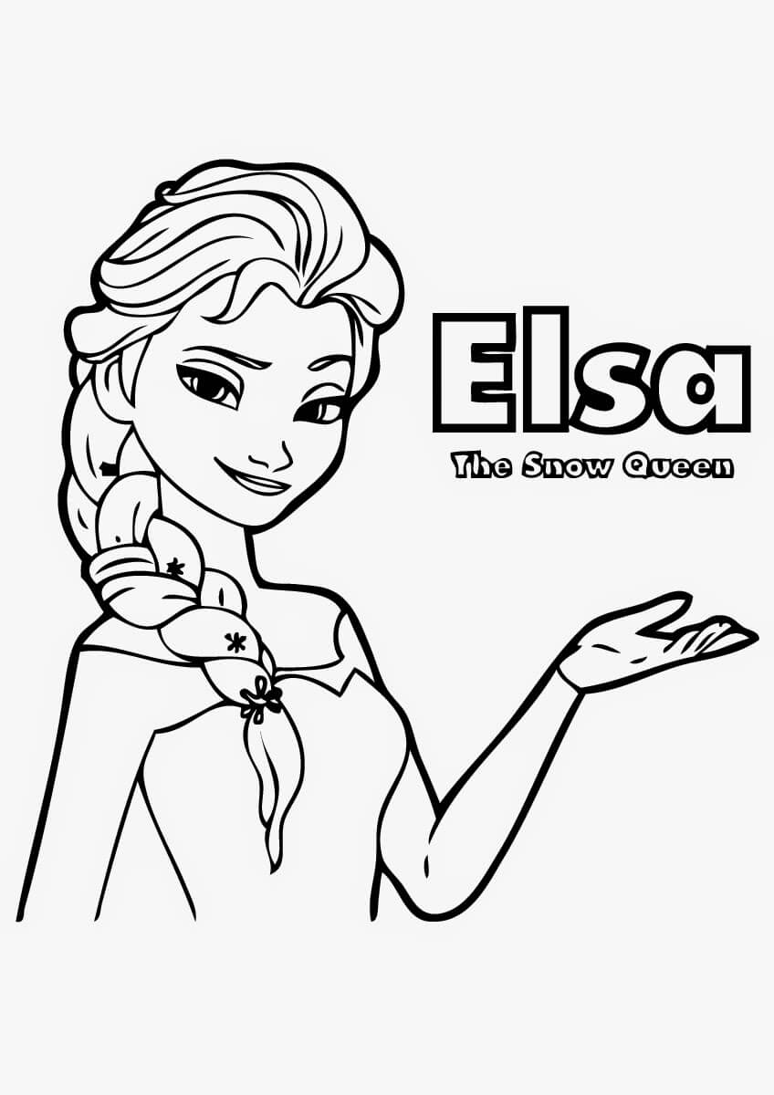 Elsa the Snow Queen Coloring Page