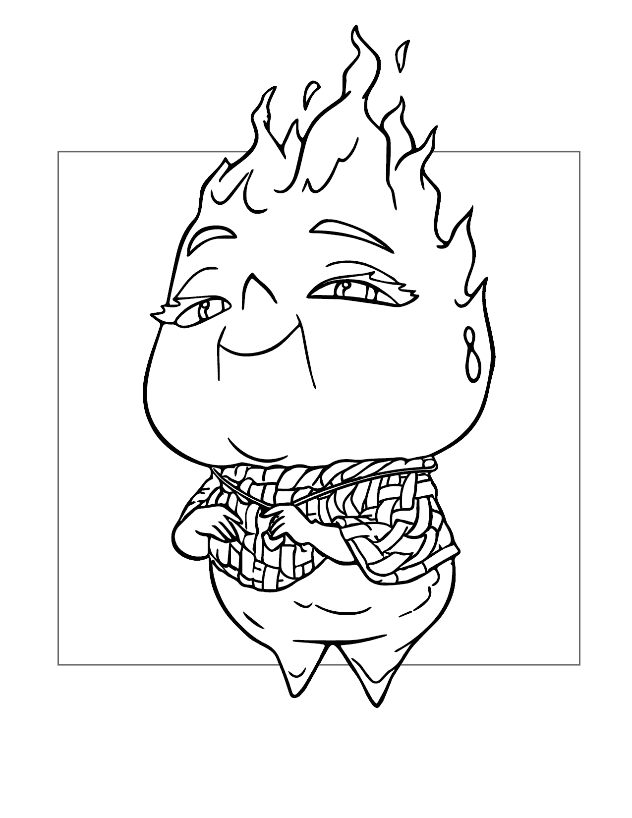 Embers Mother Cinder Elemental Coloring Page