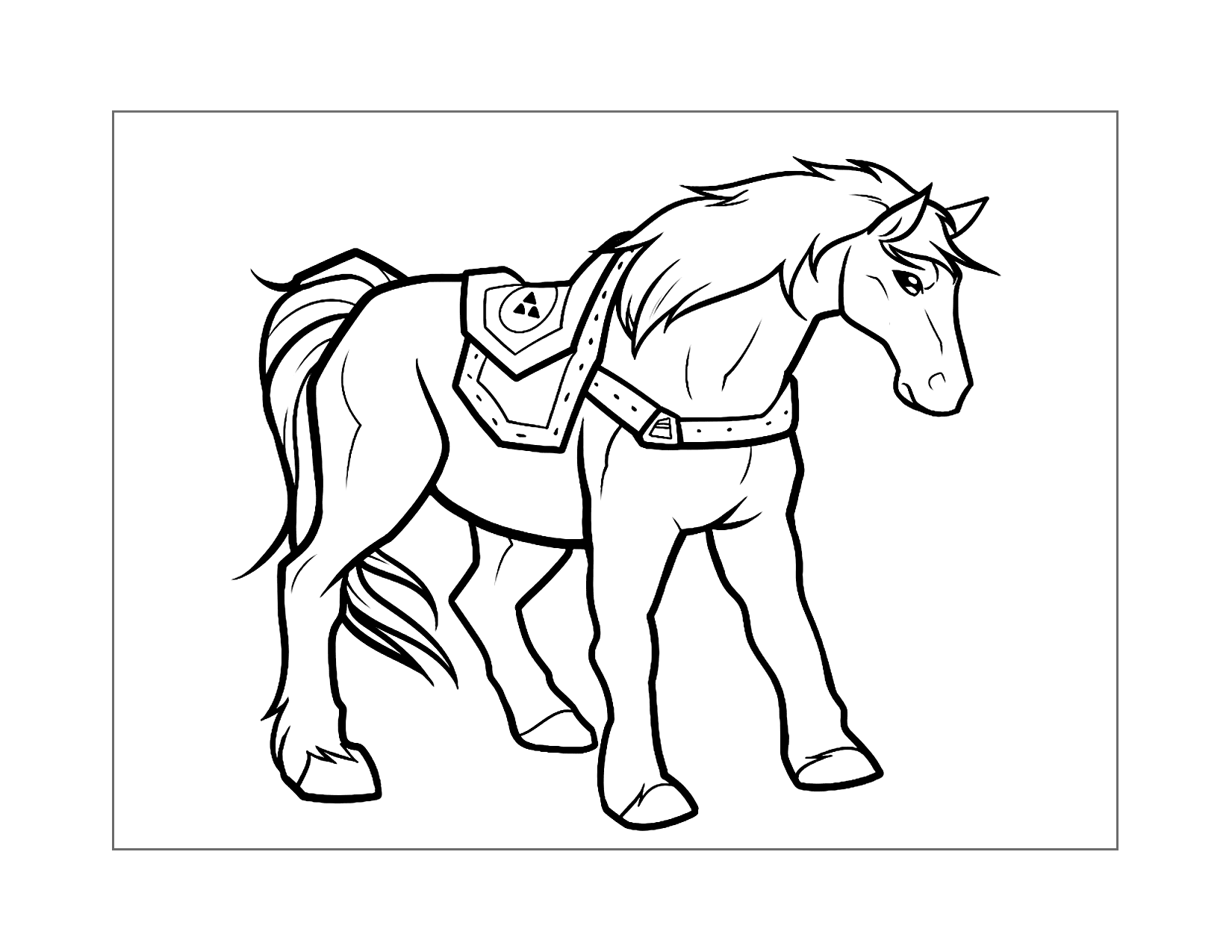 Epona Horse Zelda Coloring Page