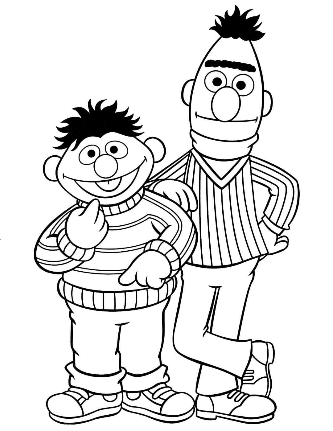 Ernie And Bert Sesame Street Coloring Pages