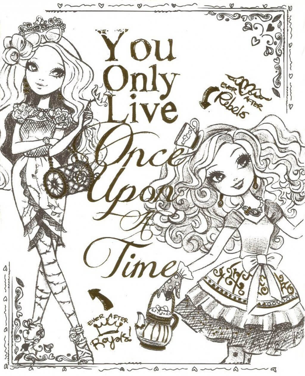 Ever After High Doll Coloring Pages