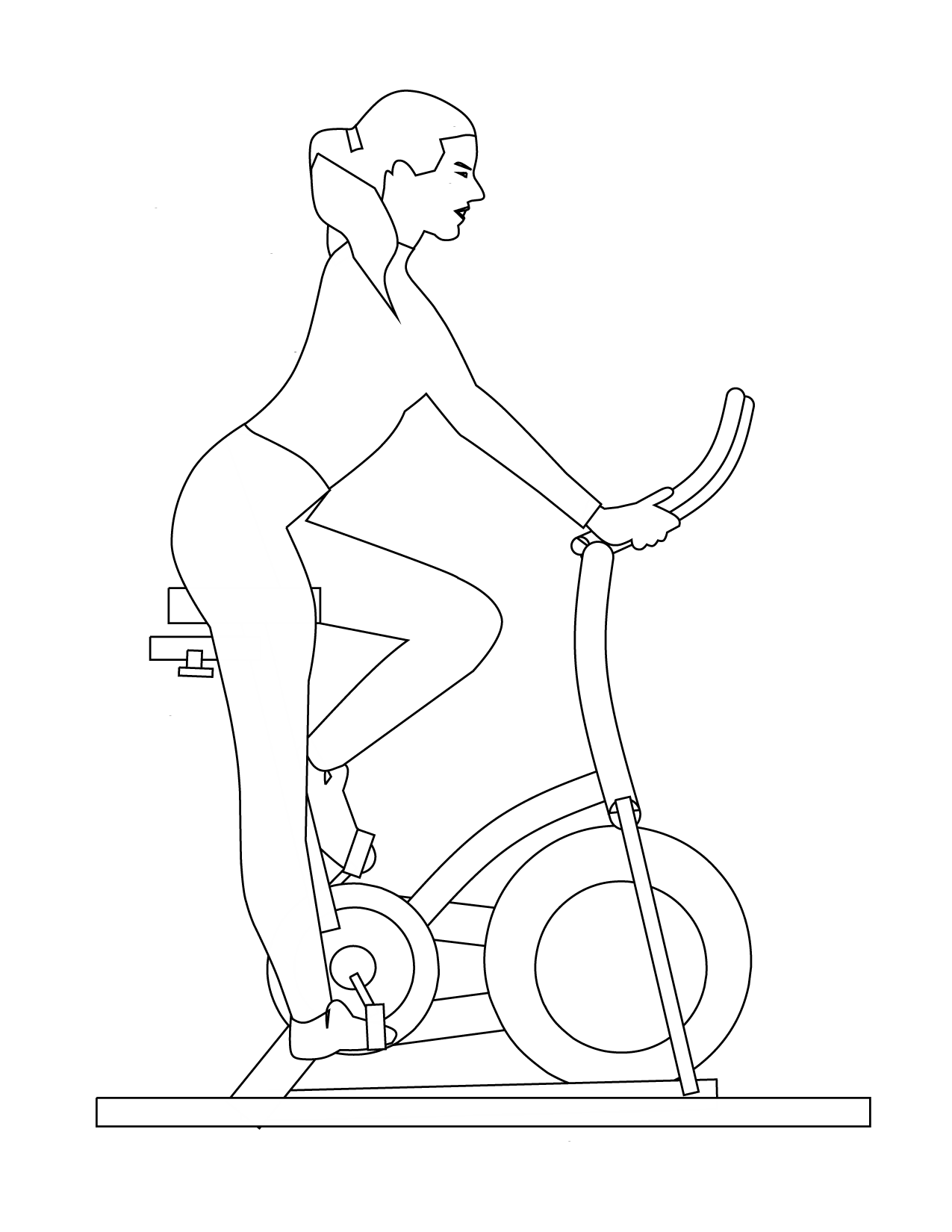 Exercise Bike Coloring Page