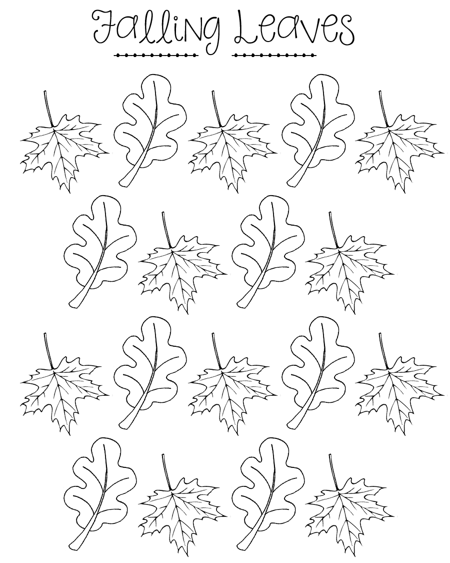 Falling Leaves Coloring Pages