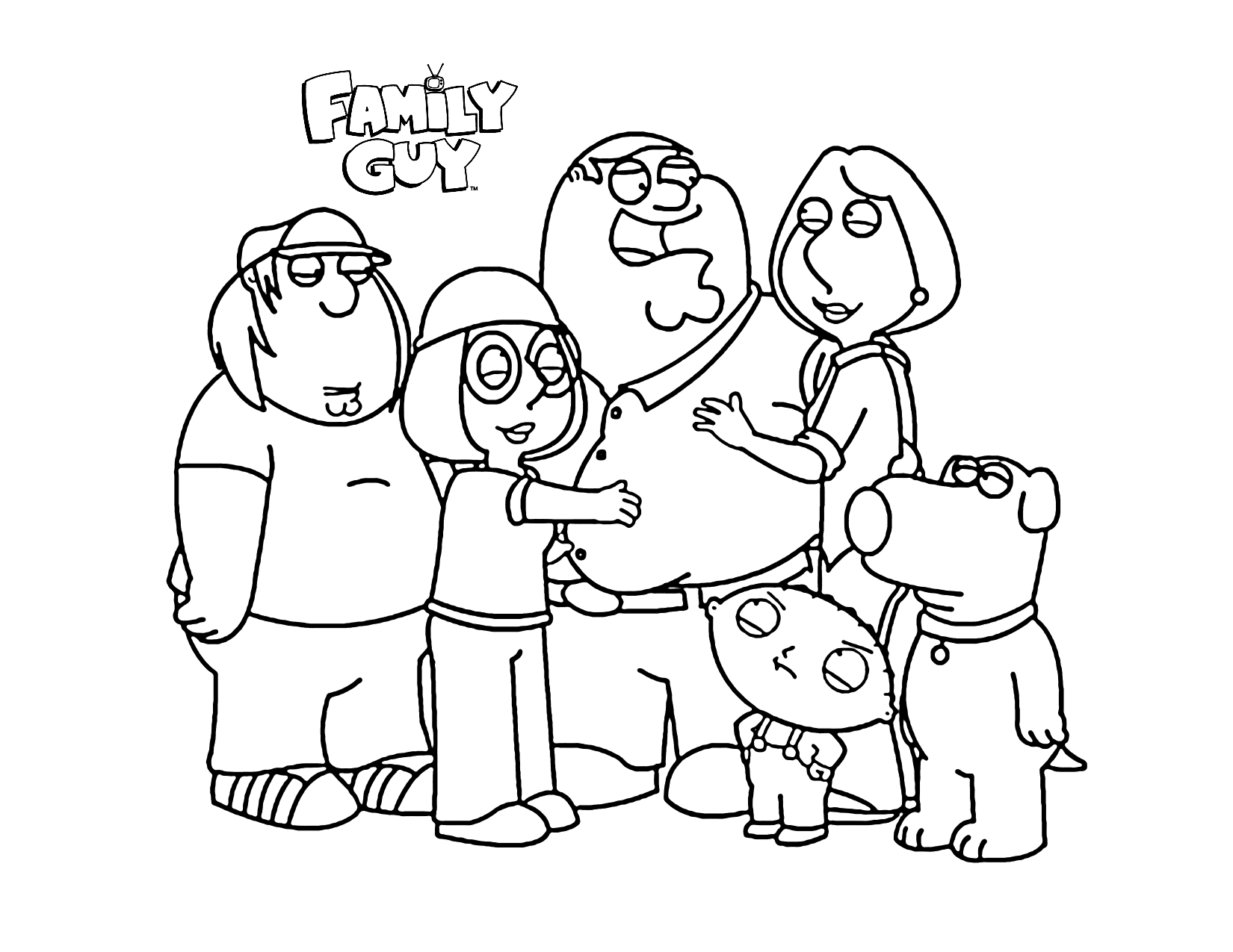 Family Guy Portrait Coloring Page