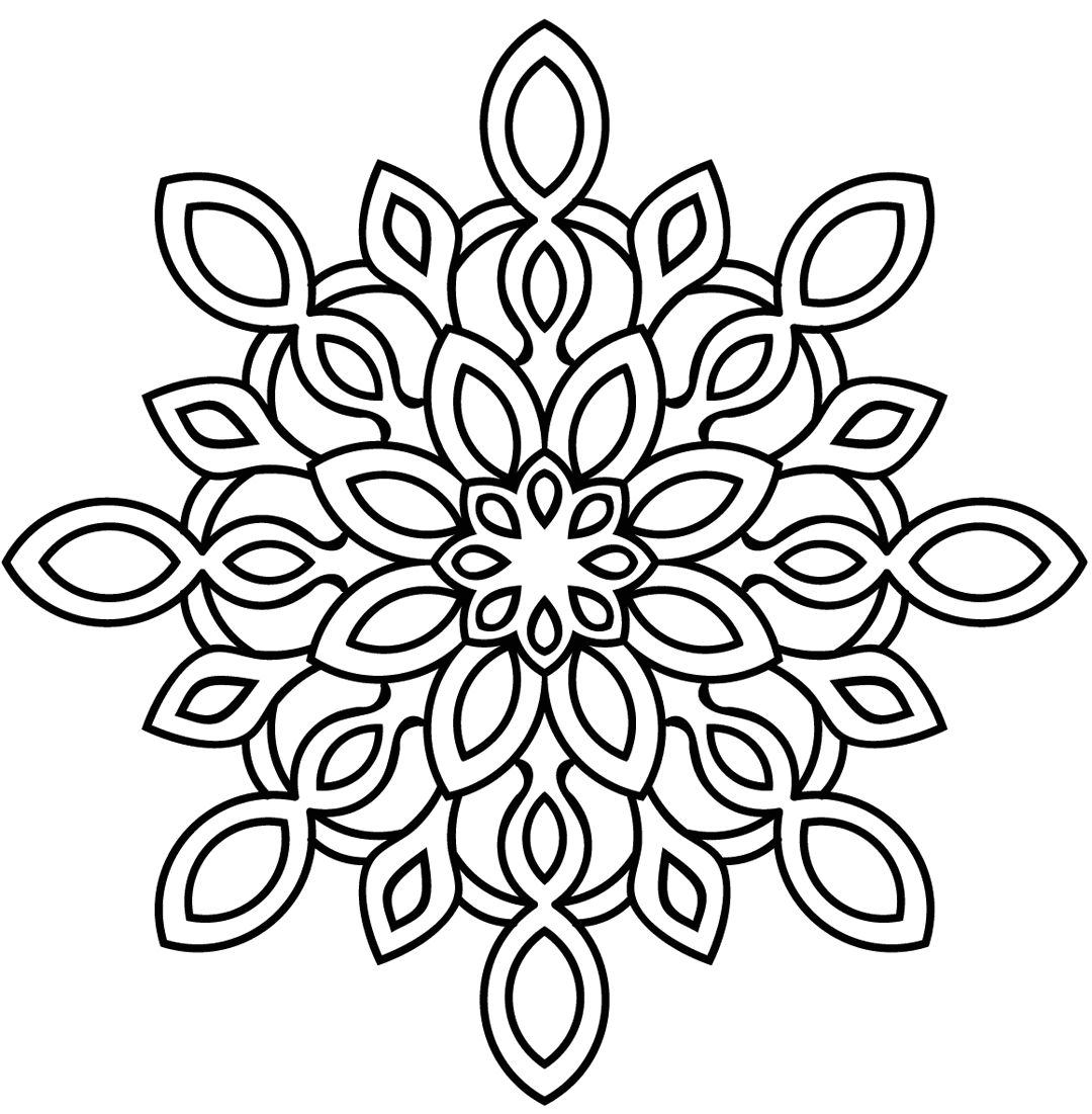 Fancy Snowflake Coloring Page
