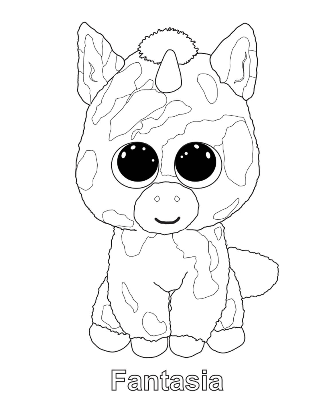 Fantasia - Beanie Boo Coloring Pages