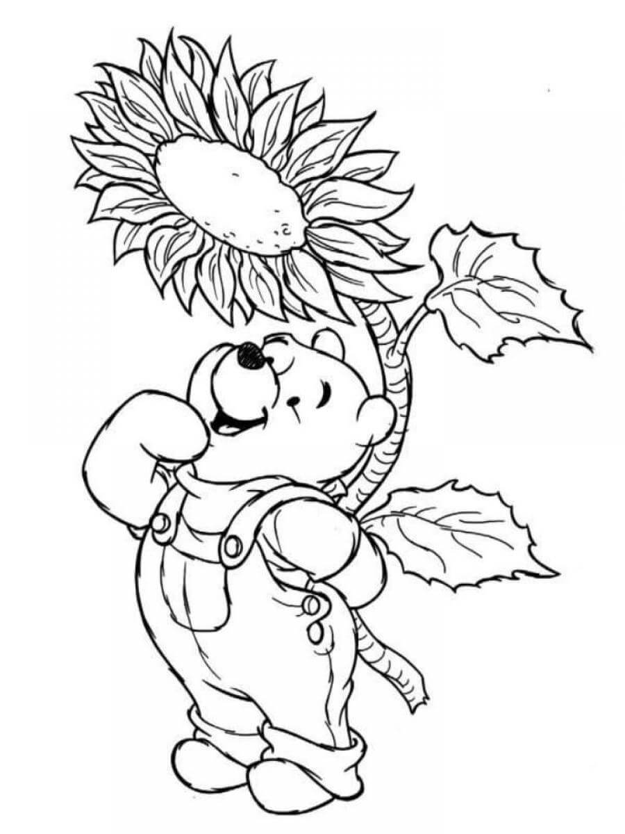 Farmer Winnie the Pooh Coloring Pages