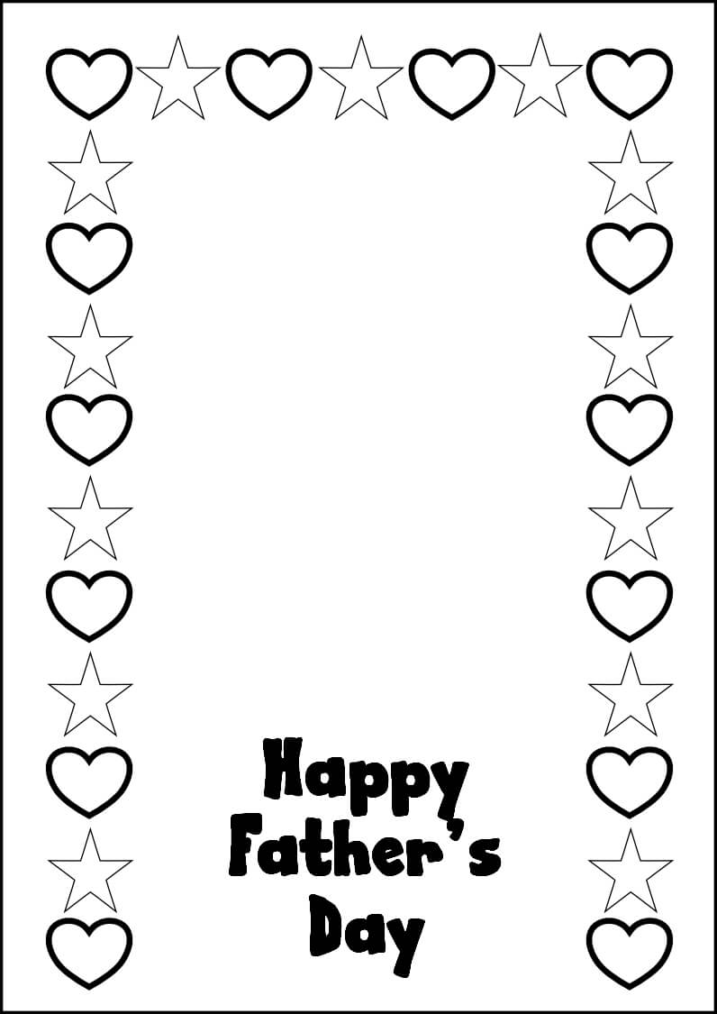 Fathers Day Card To Color