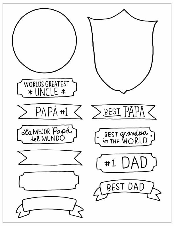 Fathers Day Cut And Paste Printable Awards