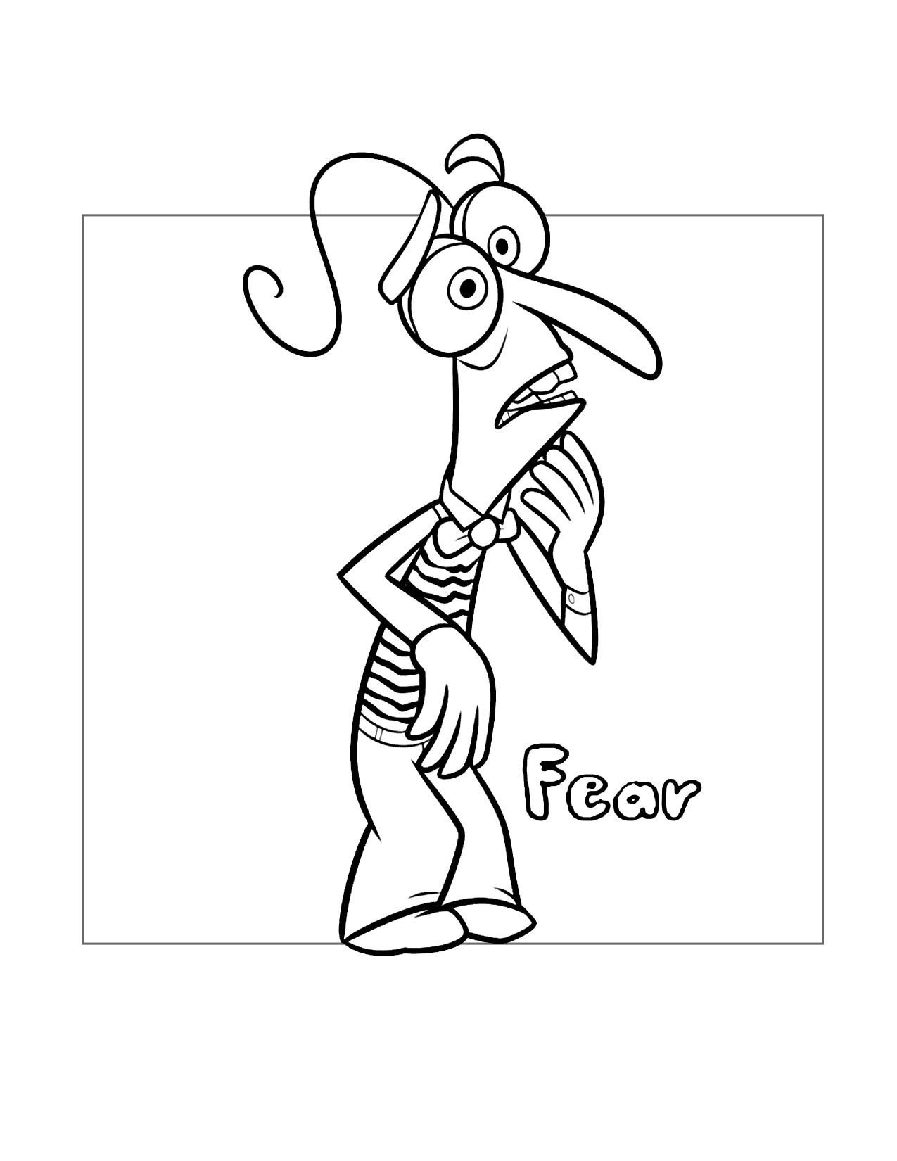 Fear Inside Out Coloring Page