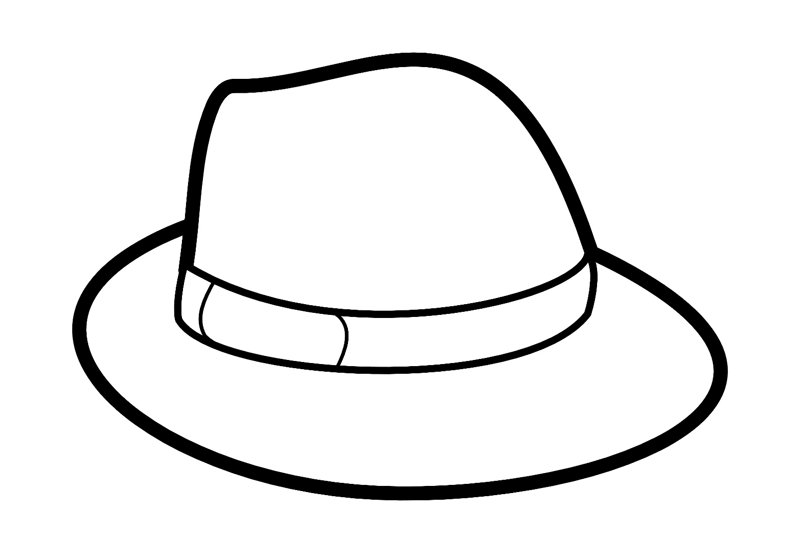 Fedora Hat Coloring Page