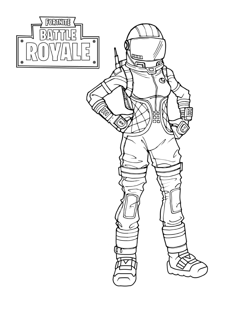 Female Astronaut Fortnite Coloring Pages
