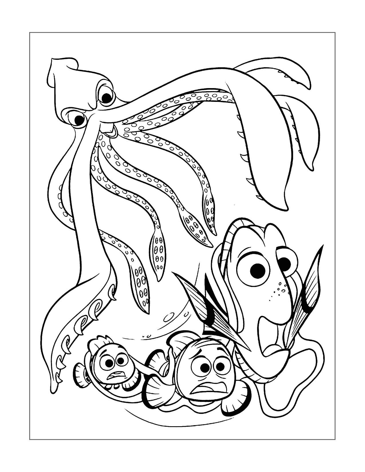 Finding Dory Coloring Page