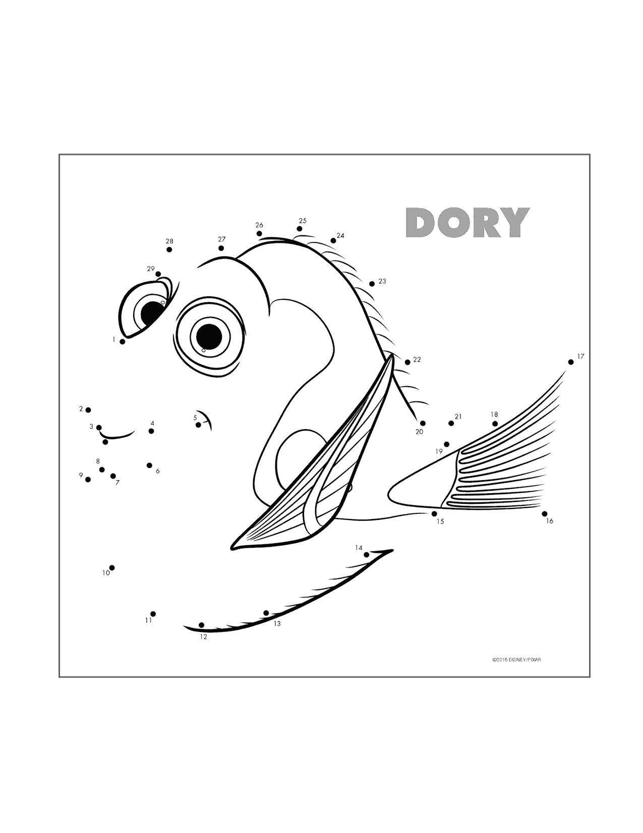 Finding Dory Connect The Dots