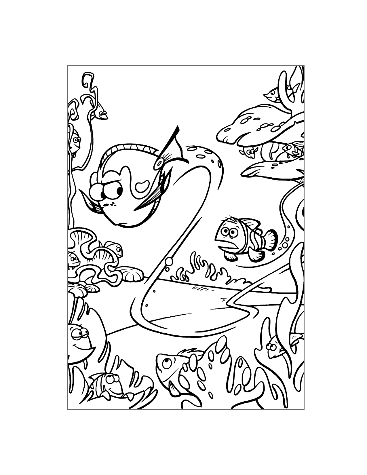 Finding Nemo Dory Coloring Page