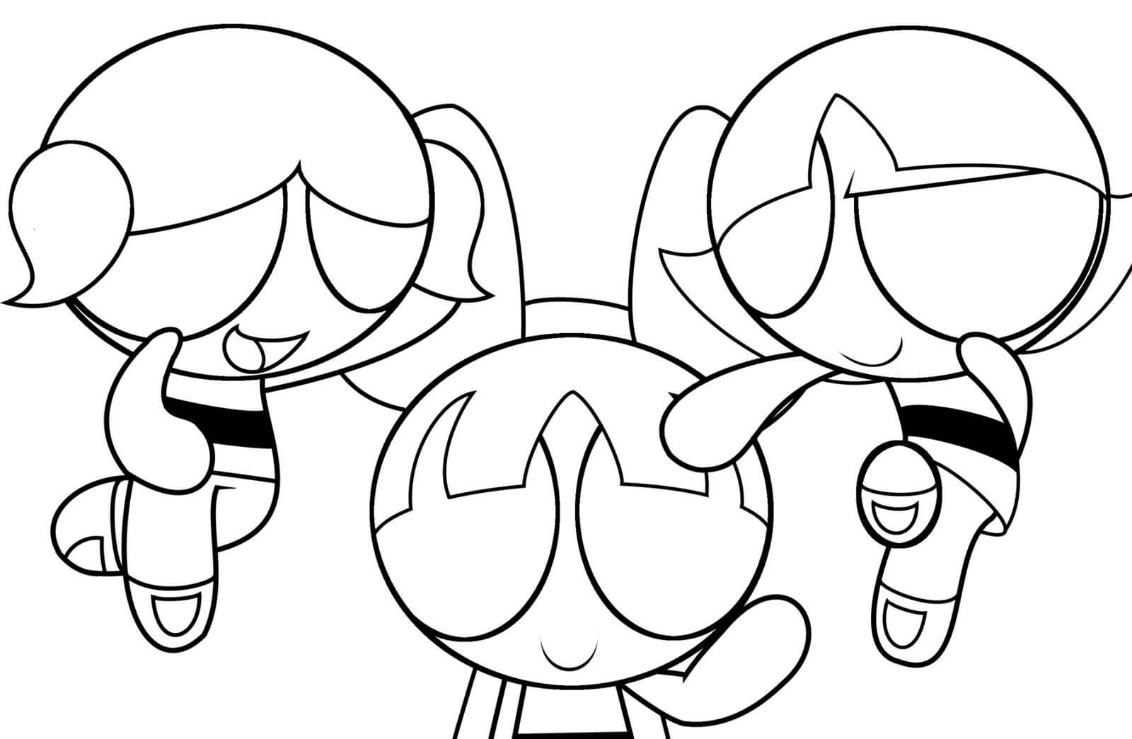 Finish the Powerpuff Girl Coloring Page