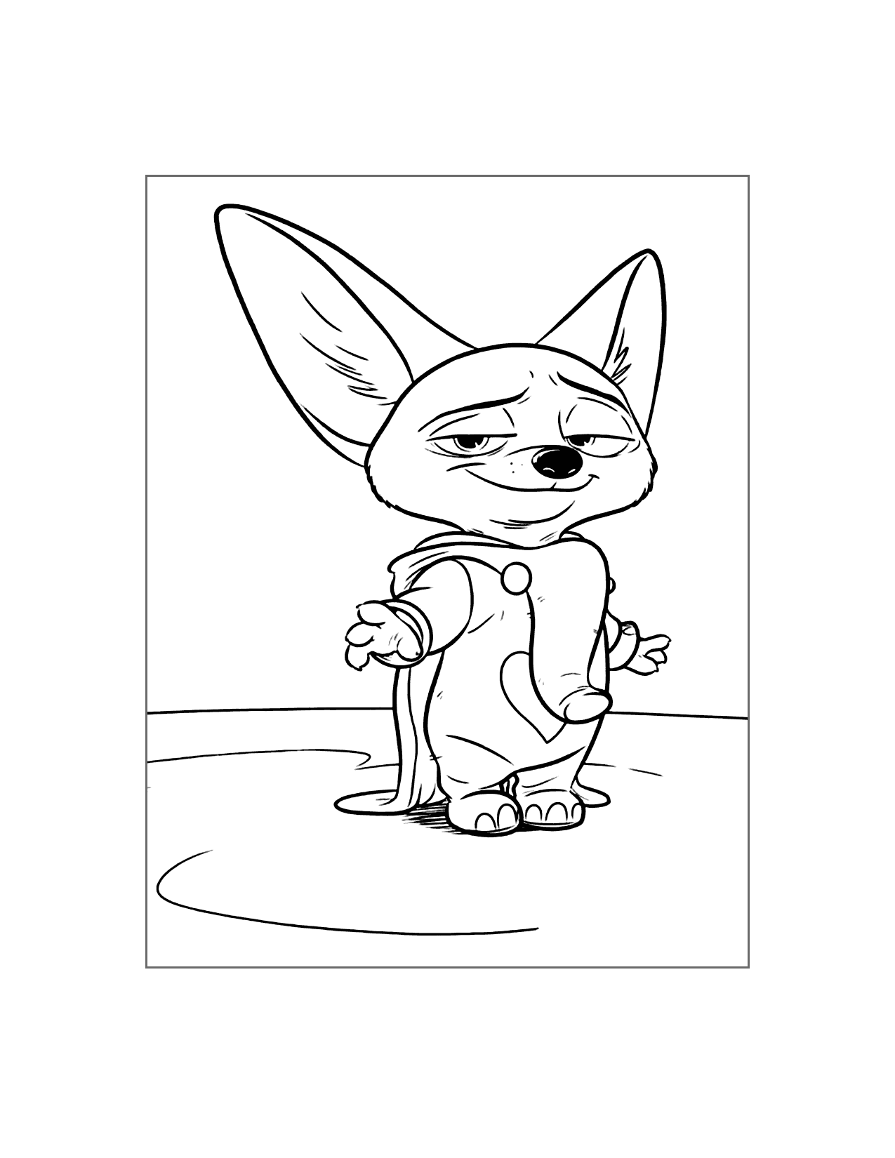 Finnick Baby Zootopia Coloring Page