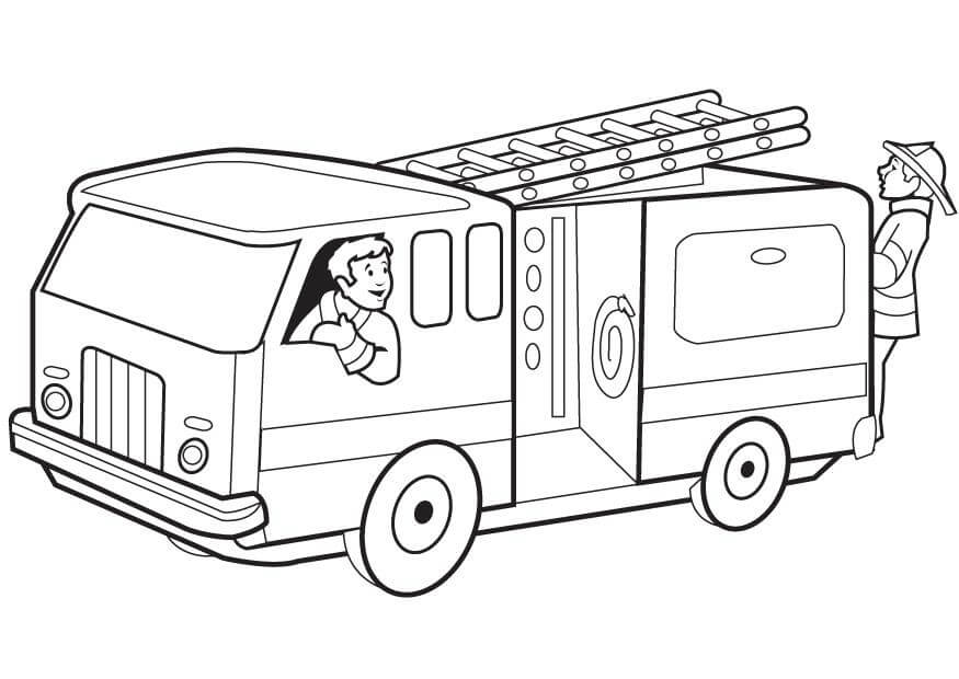 Fire Truck Coloring Pages 1