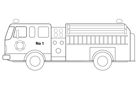 Fire Truck Coloring Pages Printable
