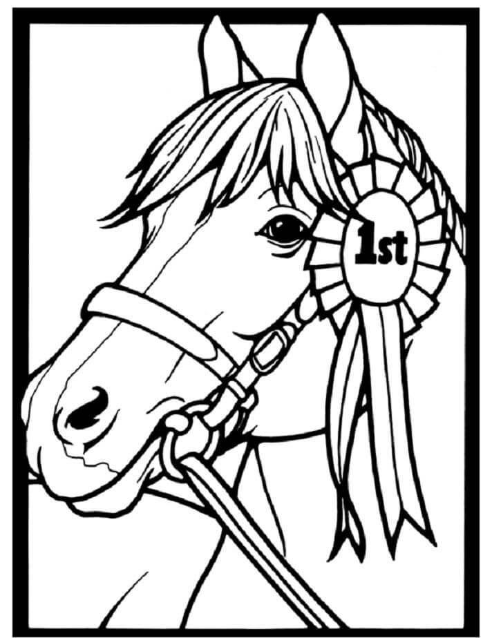 First Prize Horse Coloring Page