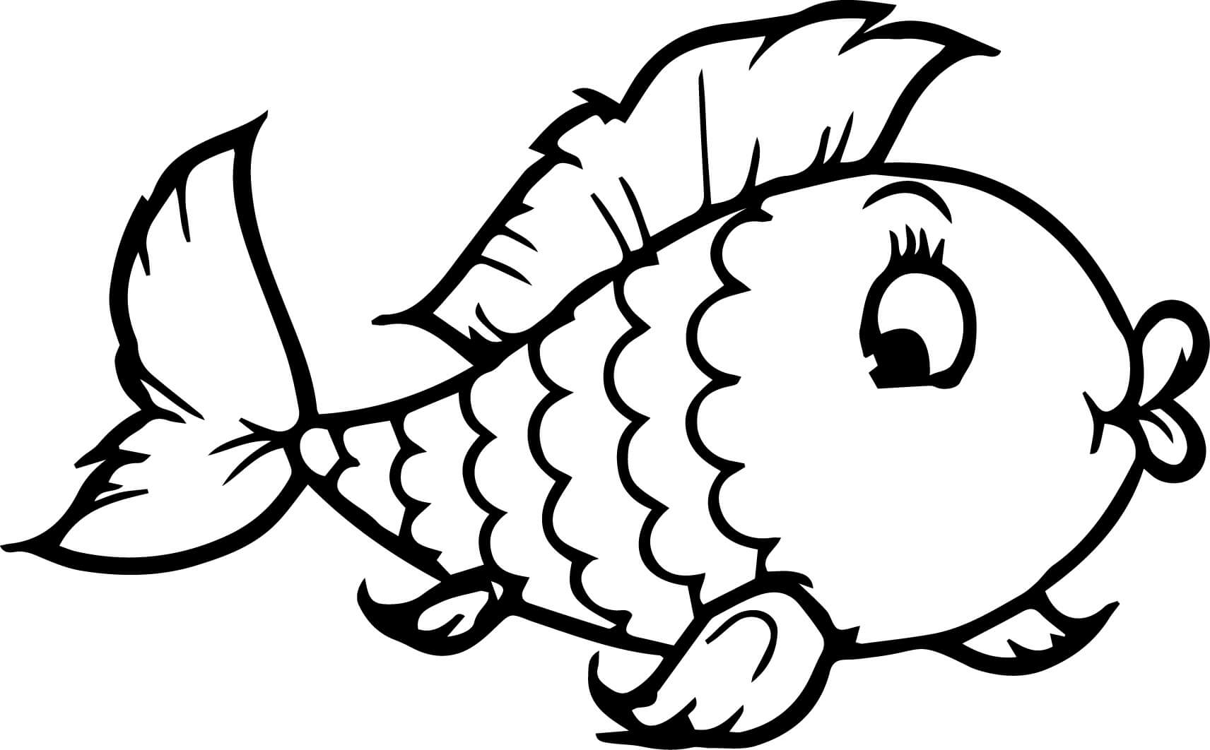 Fish Coloring Page for Kids