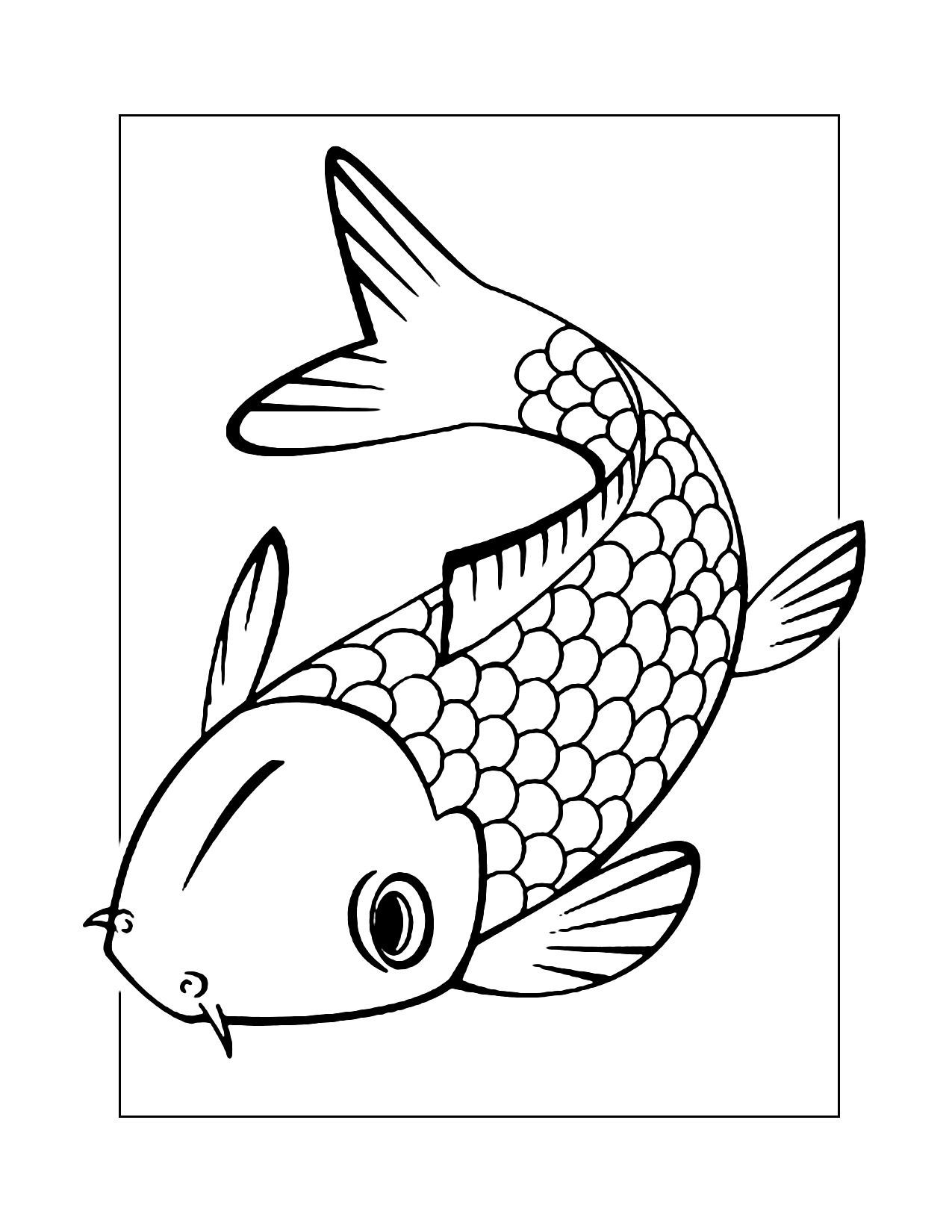 Fish With Whiskers Coloring Page