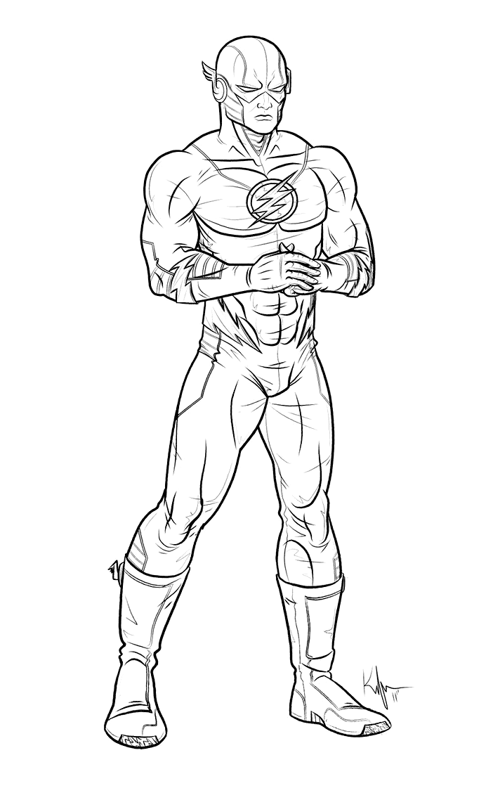 Flash Comic Book Coloring Page