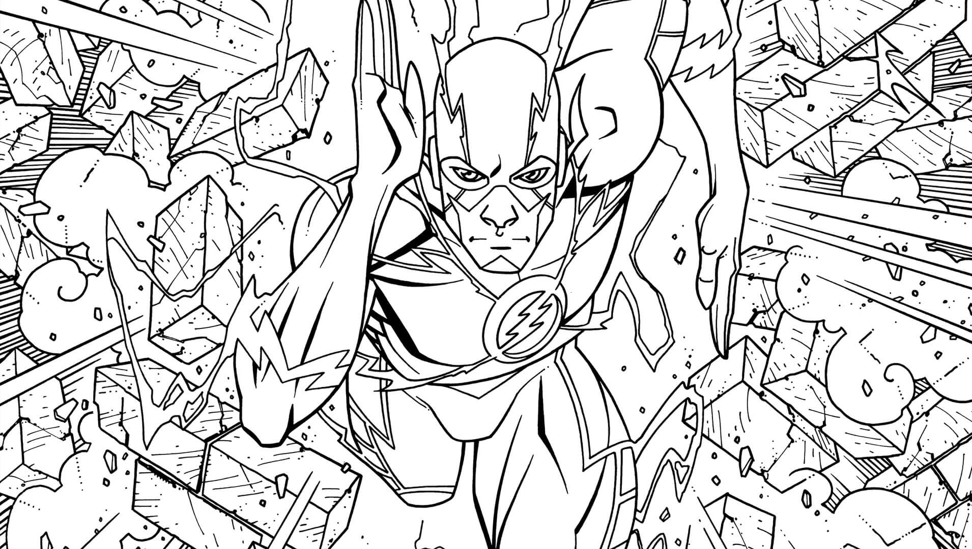 Flash Comic Cool Coloring Pages