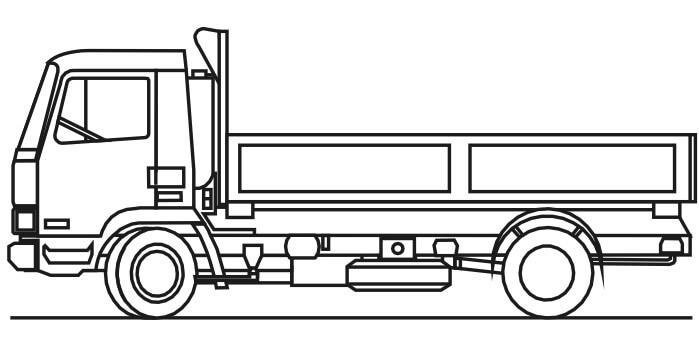 Flat Bed Truck Coloring Pages
