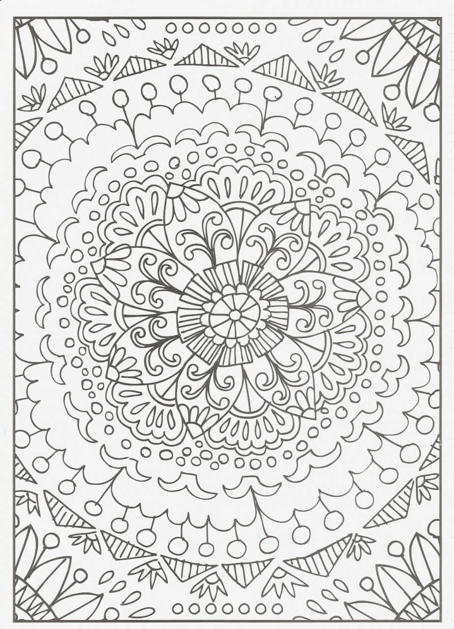 Flower Drawing for Adult Coloring