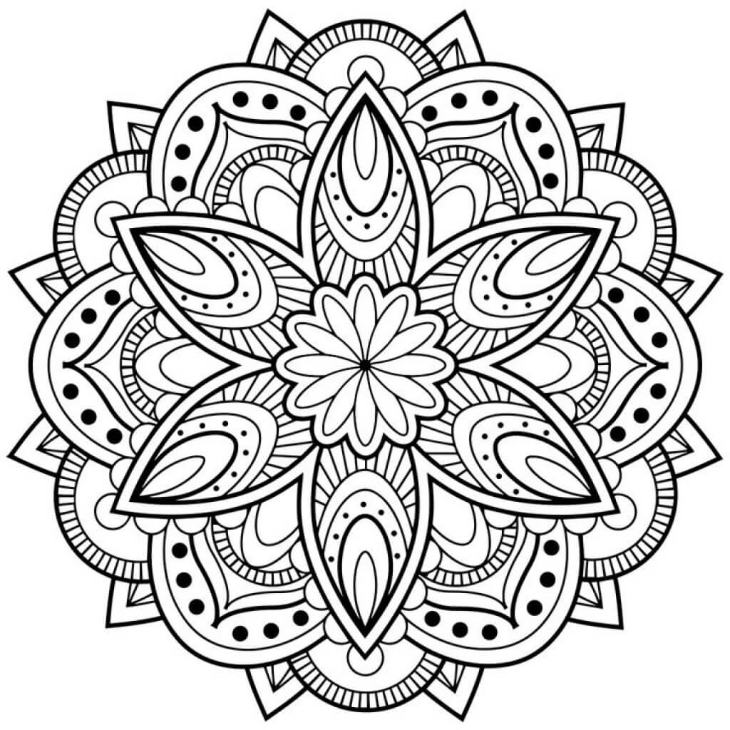 Flower Mandala Coloring Page Printables