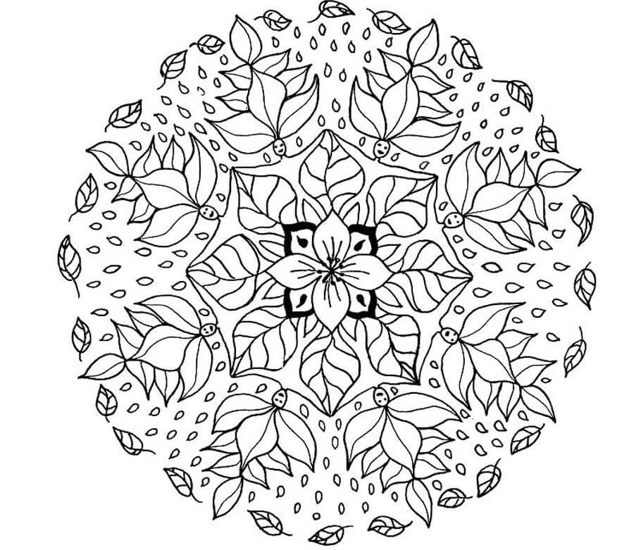 Flower People Mandala Coloring Pages