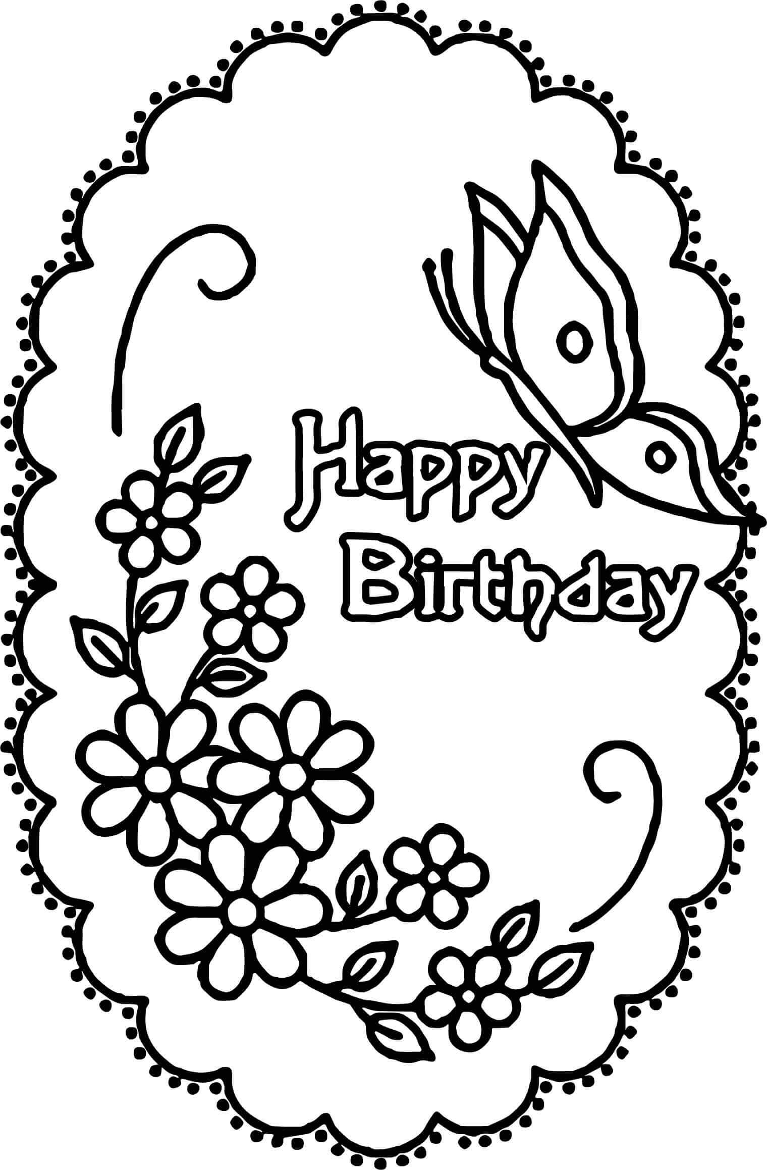 Happy Birthday Coloring Pages Coloring rocks 