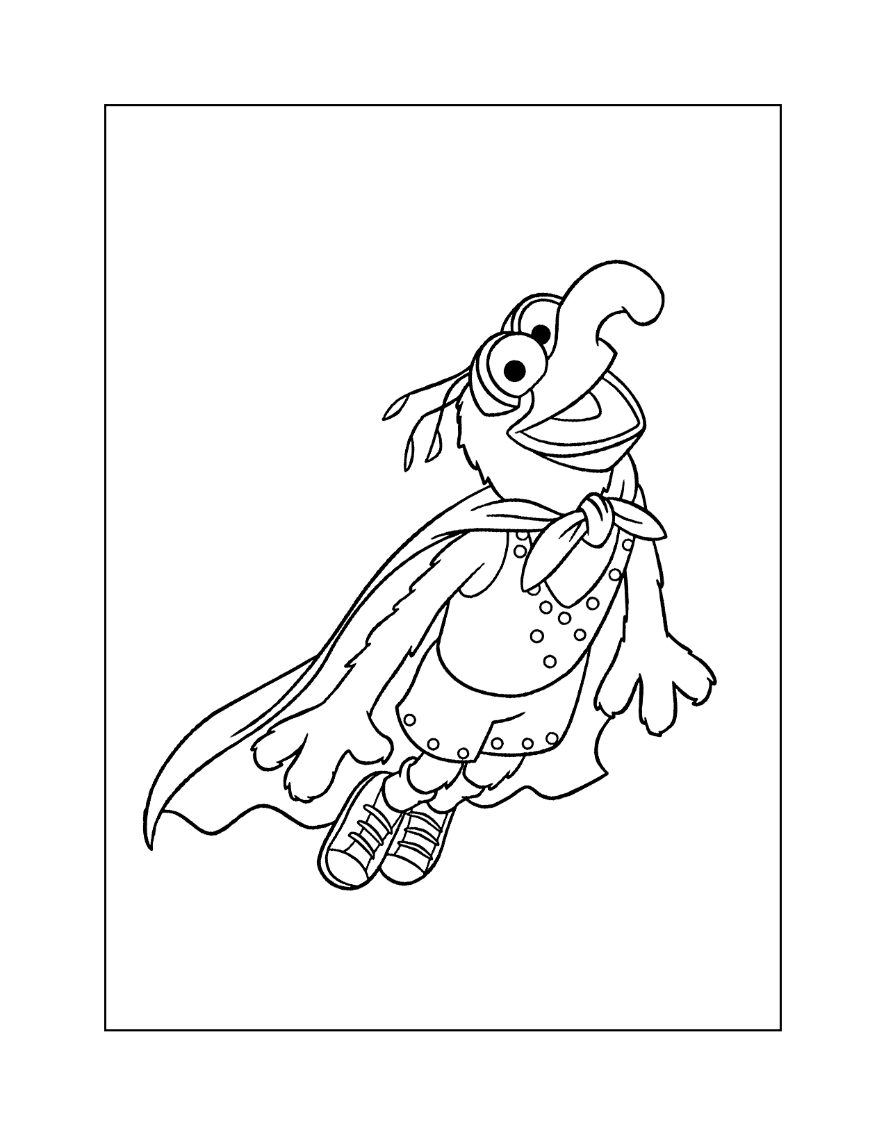 Flying Gonzo Muppets Coloring Page