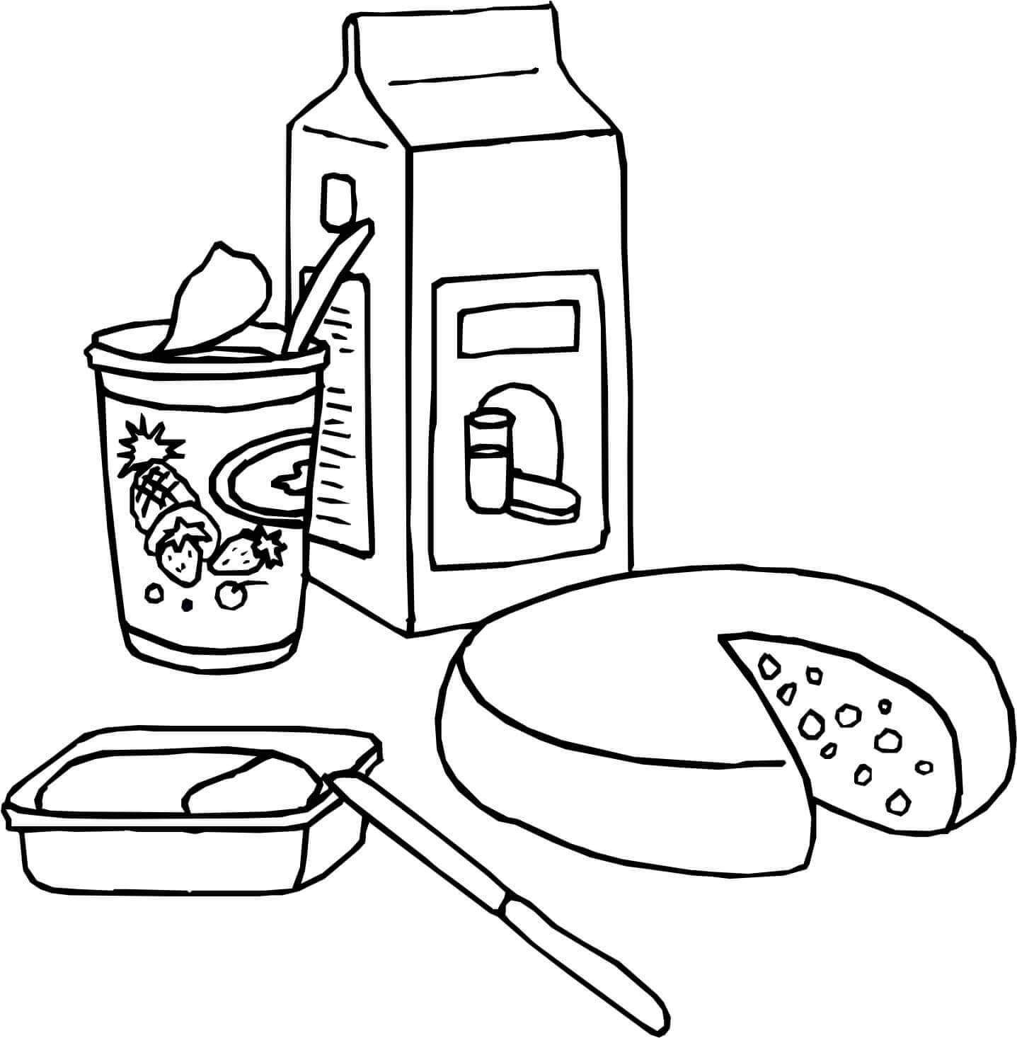 Food Coloring Pages Dairy
