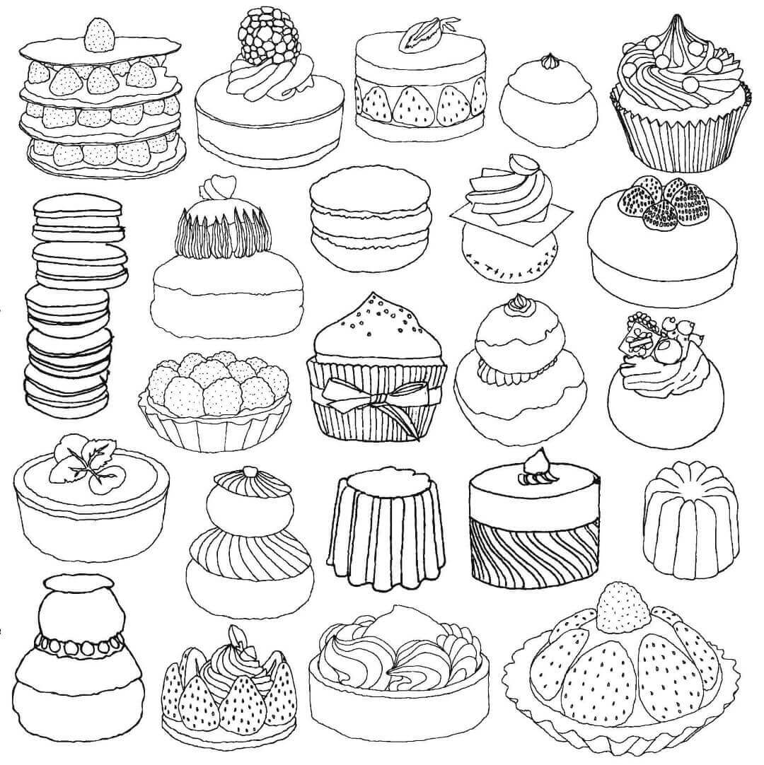 Food Coloring Pages Desert