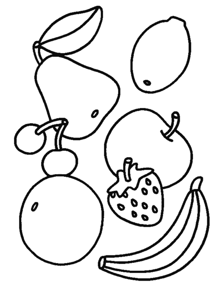 Food Coloring Pages - Fruit
