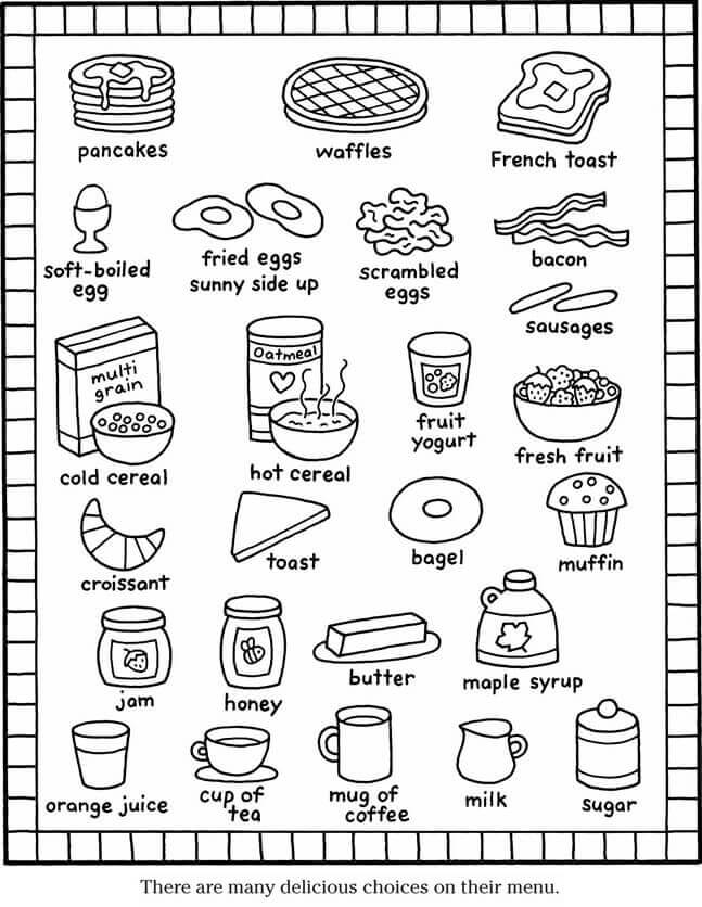 Food Coloring Pages – Printable Coloring Pages