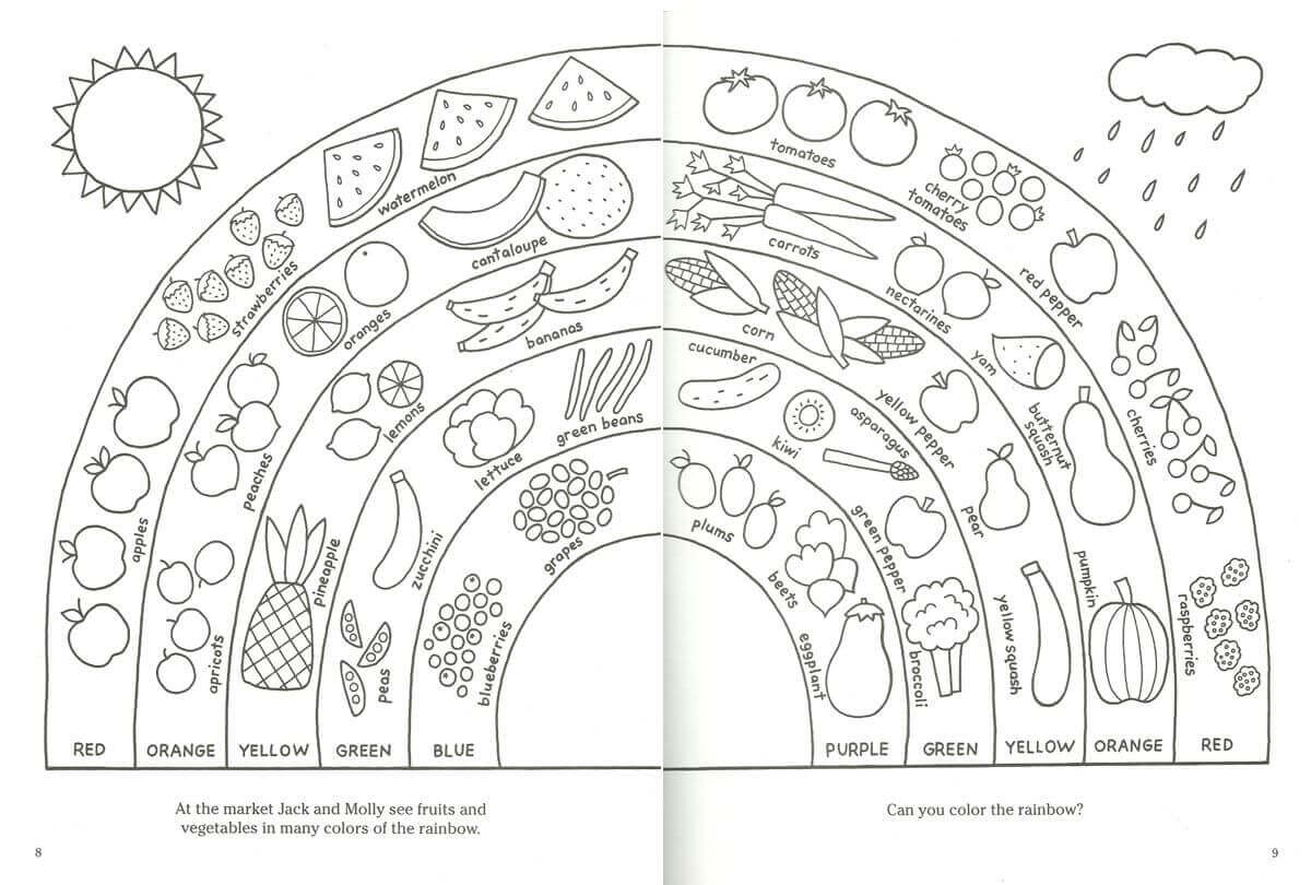 Food Rainbow Coloring Page