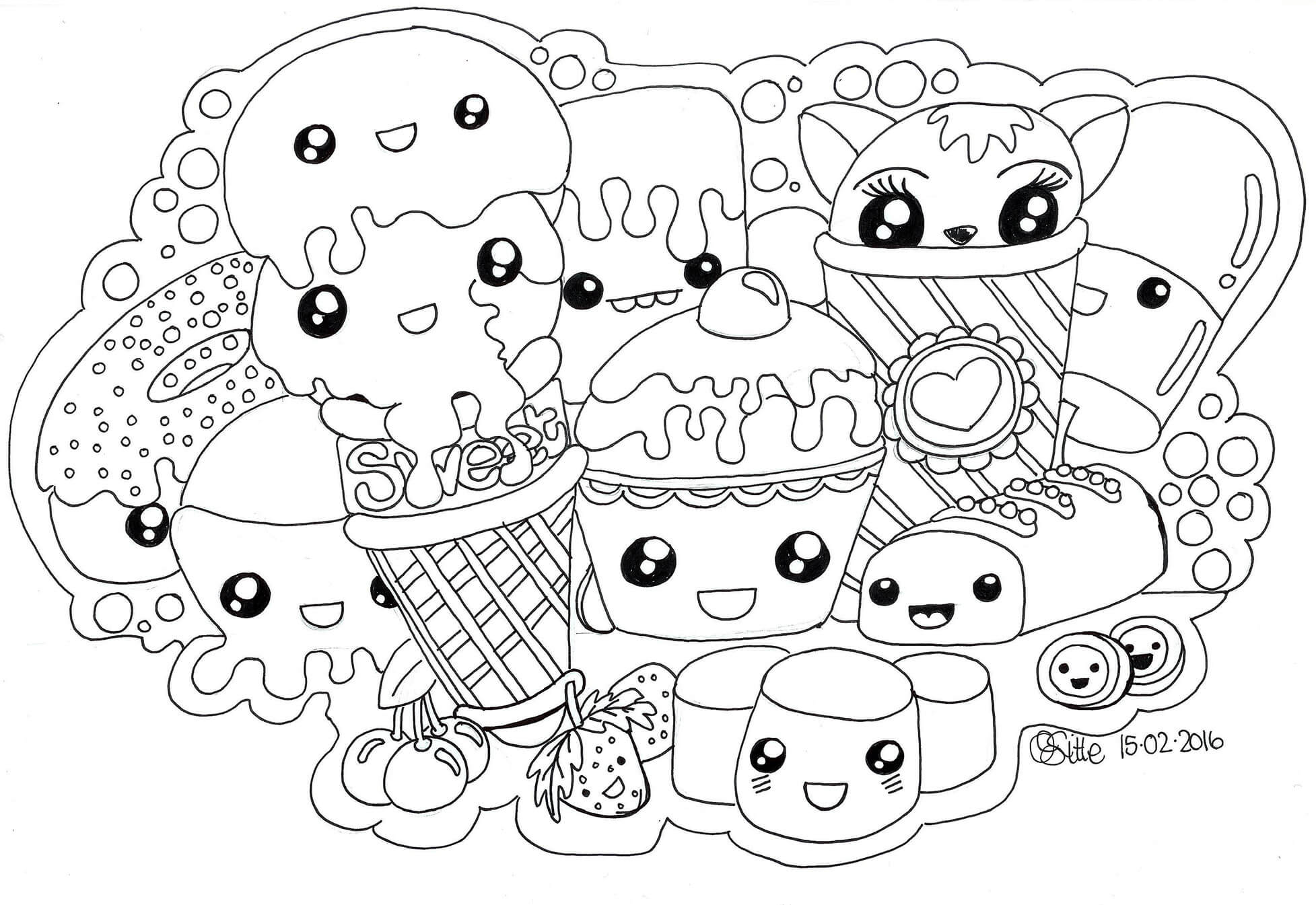 Kawaii Coloring Pages Printable Coloring Pages