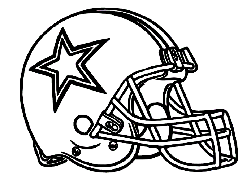 Football Helmet Coloring Pages - Dallas Cowboys
