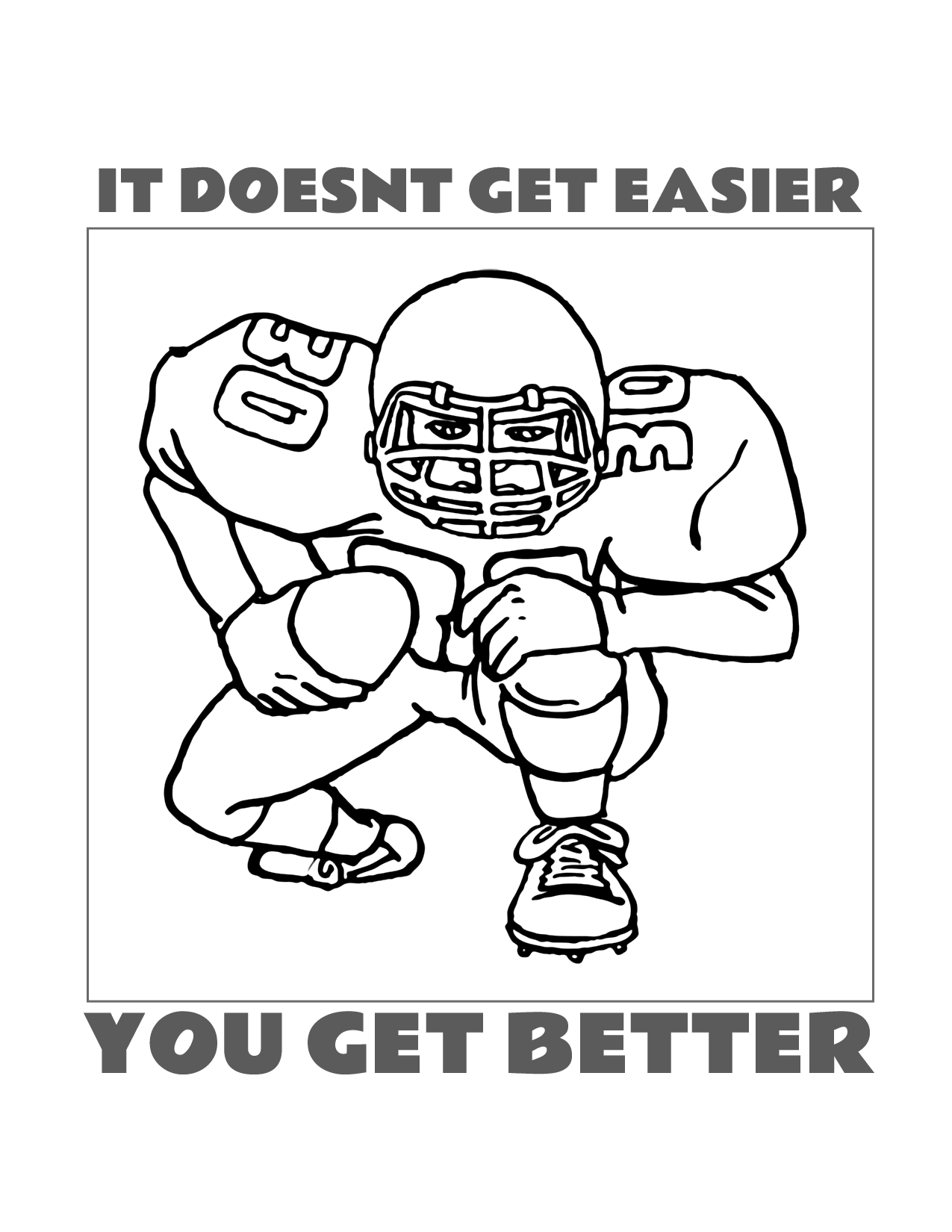 Football Motivational Coloring Page